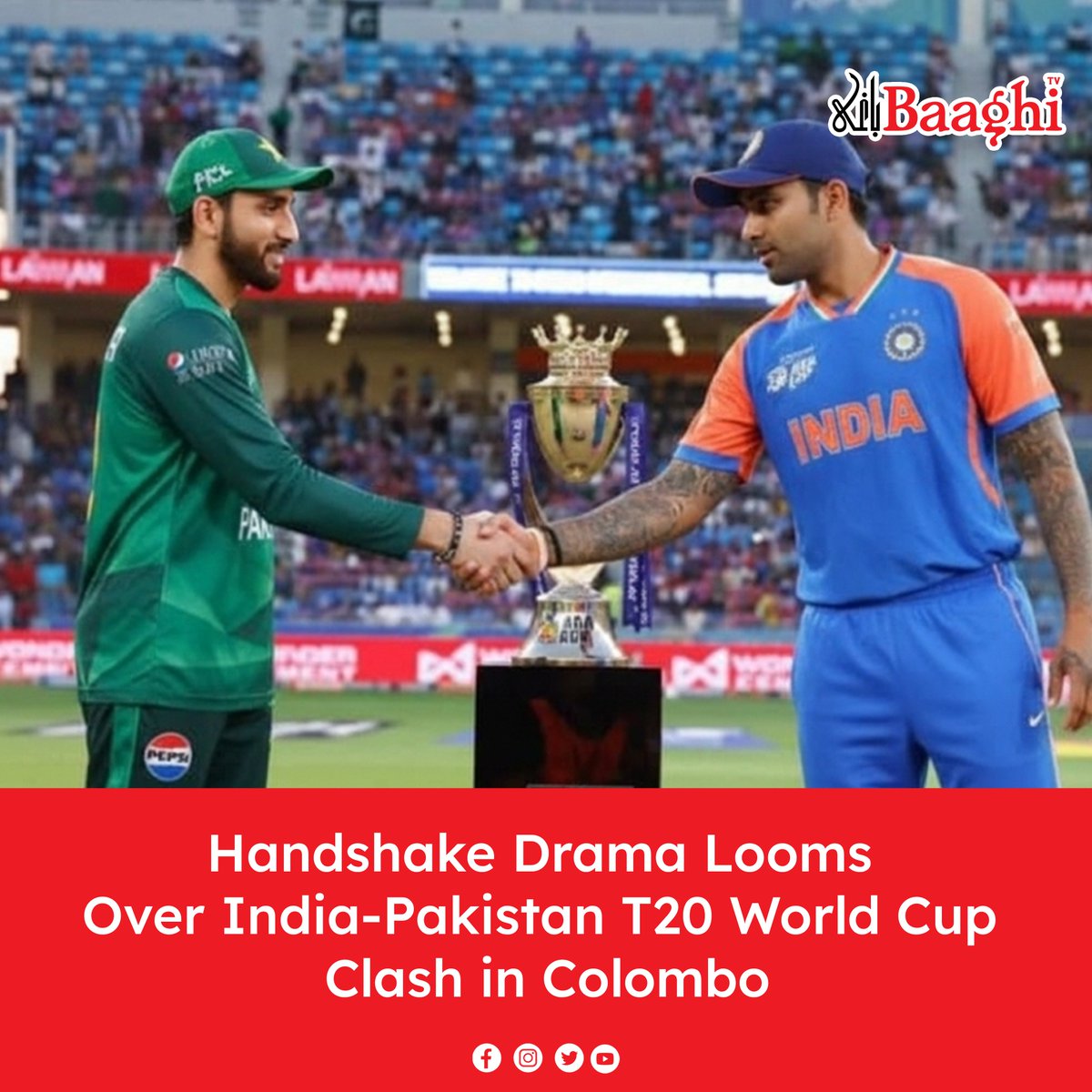BaaghiTV's tweet image. Handshake Drama Looms Over India-Pakistan T20 World Cup Clash in Colombo

en.baaghitv.com/handshake-dram…

#BaaghiTV #Handshake #DramaLooms #PakistanIndia #T20WC #Clash #Colombo