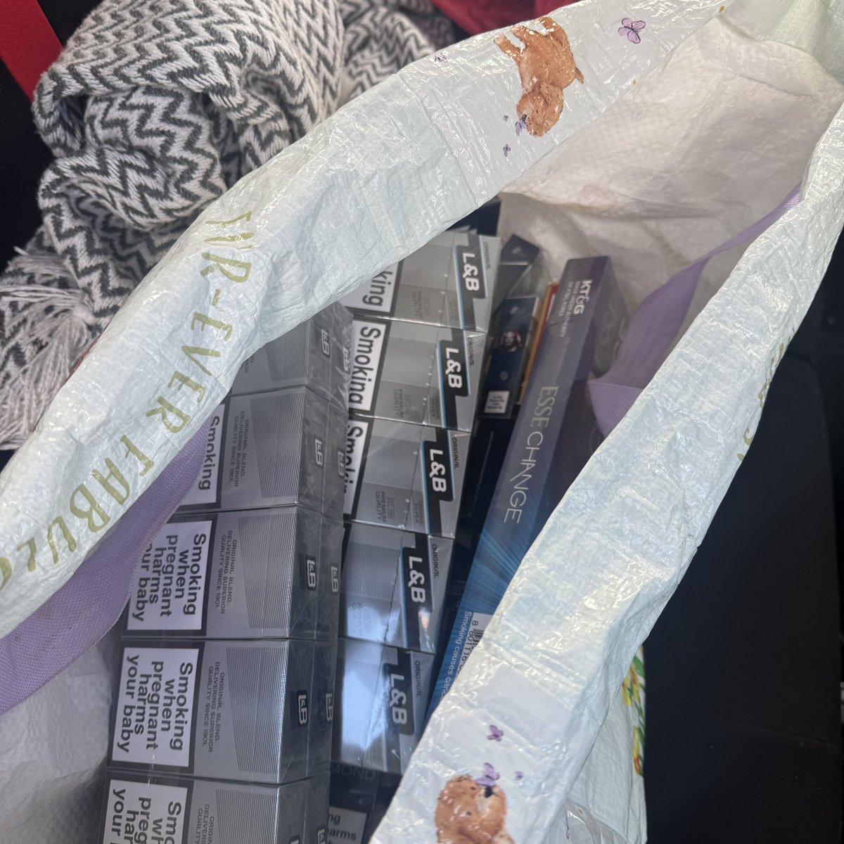 SwanseaTS's tweet photo. #OPCECE multi agency disruption exercise carried out in Swansea yesterday alongside Police, Immigration & HMRC. seizure of 3 vehicles being used as stash cars for illicit tobacco/cigarettes and two arrests. cannabis and THC vapes are also being found during these operations https://t.co/snLnpUHqoL