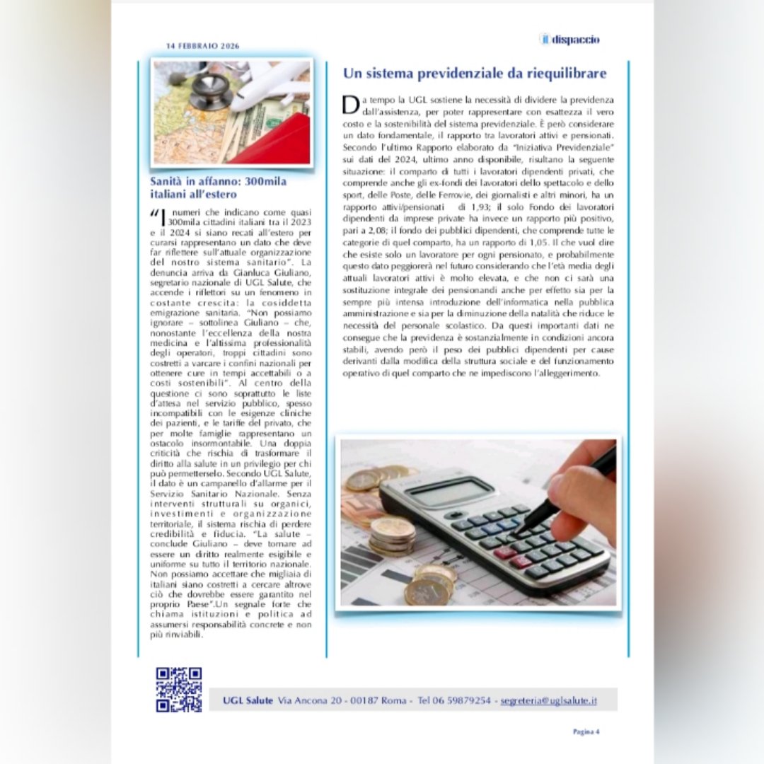 📰📰📰🇮🇹🇮🇹🇮🇹
Ecco il numero 3 del 2026 de
💢IL DISPACCIO💢

🗣️la nostra voce sociale, libera, nazionale🇮🇹

<a href="/glucagiuliano/">Gianluca Giuliano</a> <a href="/UGLConf/">UGL Confederazione</a>