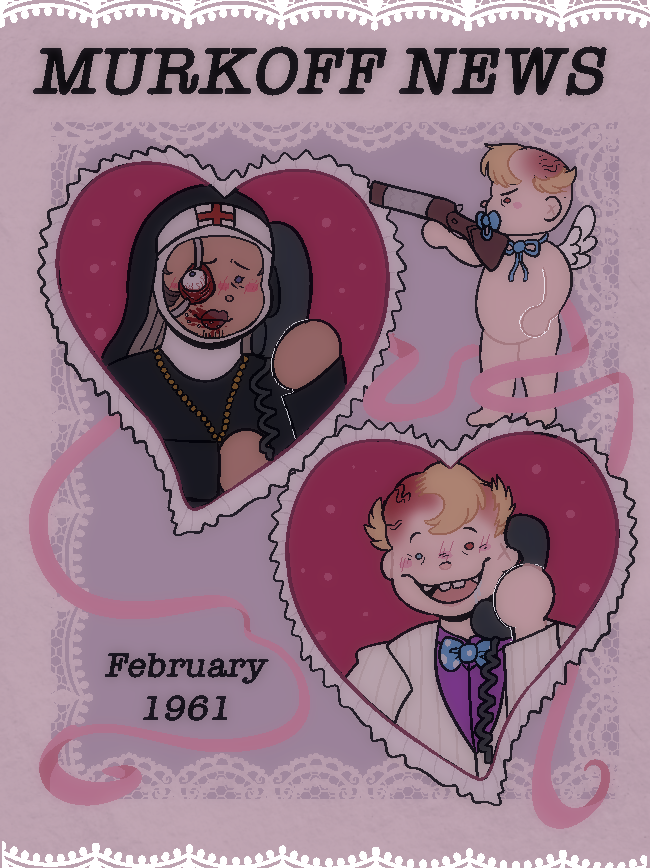 laywasteto's tweet photo. V-DAY EVENT ART FOR @ouchmyspine !!!! 
it was soooo much fun to push my style more ehehe 
#outlasttrials https://t.co/2o3WLiNy4U