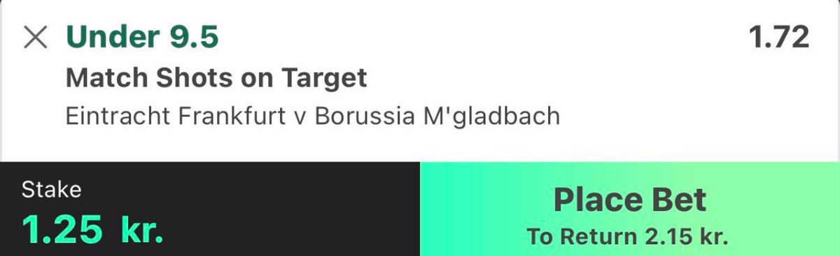 ShotsLabb's tweet photo. Eintracht Frankfurt - Borussia M'gladbach

Under 9,5 shots on target 1,72
1,25u https://t.co/NnhcvwohZX