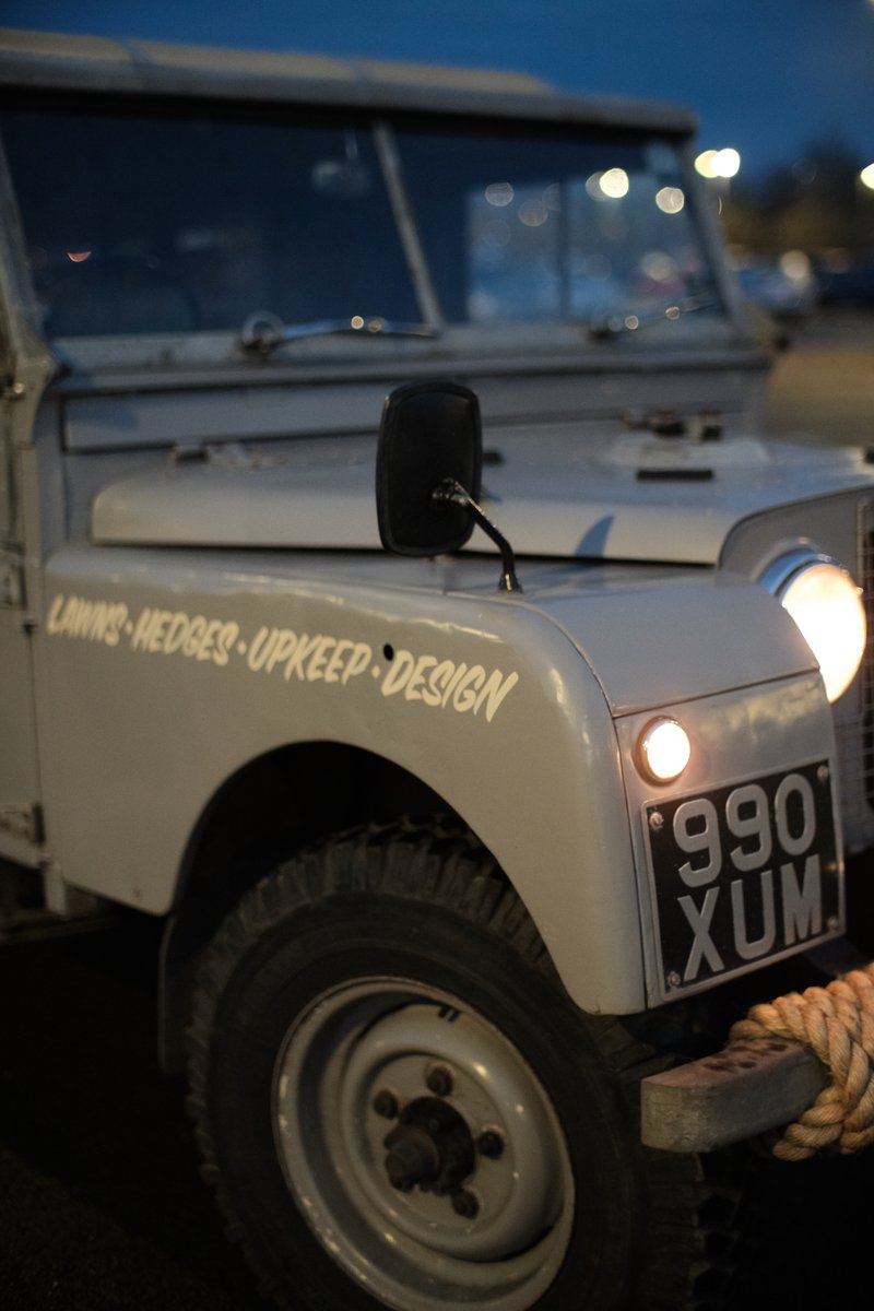 PaulBanksSigns's tweet photo. Signwriting a 1950s Series 1 Land Rover for Gardener Dan in Cambridge. Designed using era correct letter styles to suit the age and character of the vehicle . Hand painted with brush and signwriter's enamel paint. #signwriter #signwriting #landrover https://t.co/GeDShntyCH