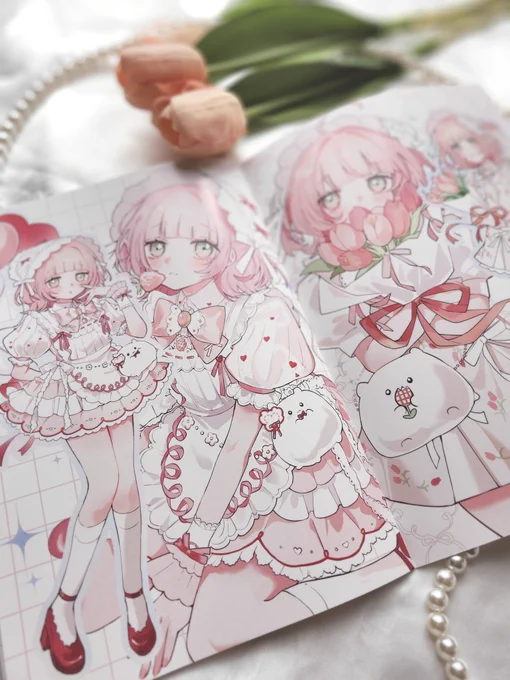 〖新刊〗乙女の身支度 B5サイズ┊本文12p┊フルカラー トキメキ溢れる衣装を身に纏った女の子をテーマにしたイラスト集です.* Twitterに掲載していたイラストの加筆修正版や描き下ろしも収録しています。 #COMITIA155 #コミティア155