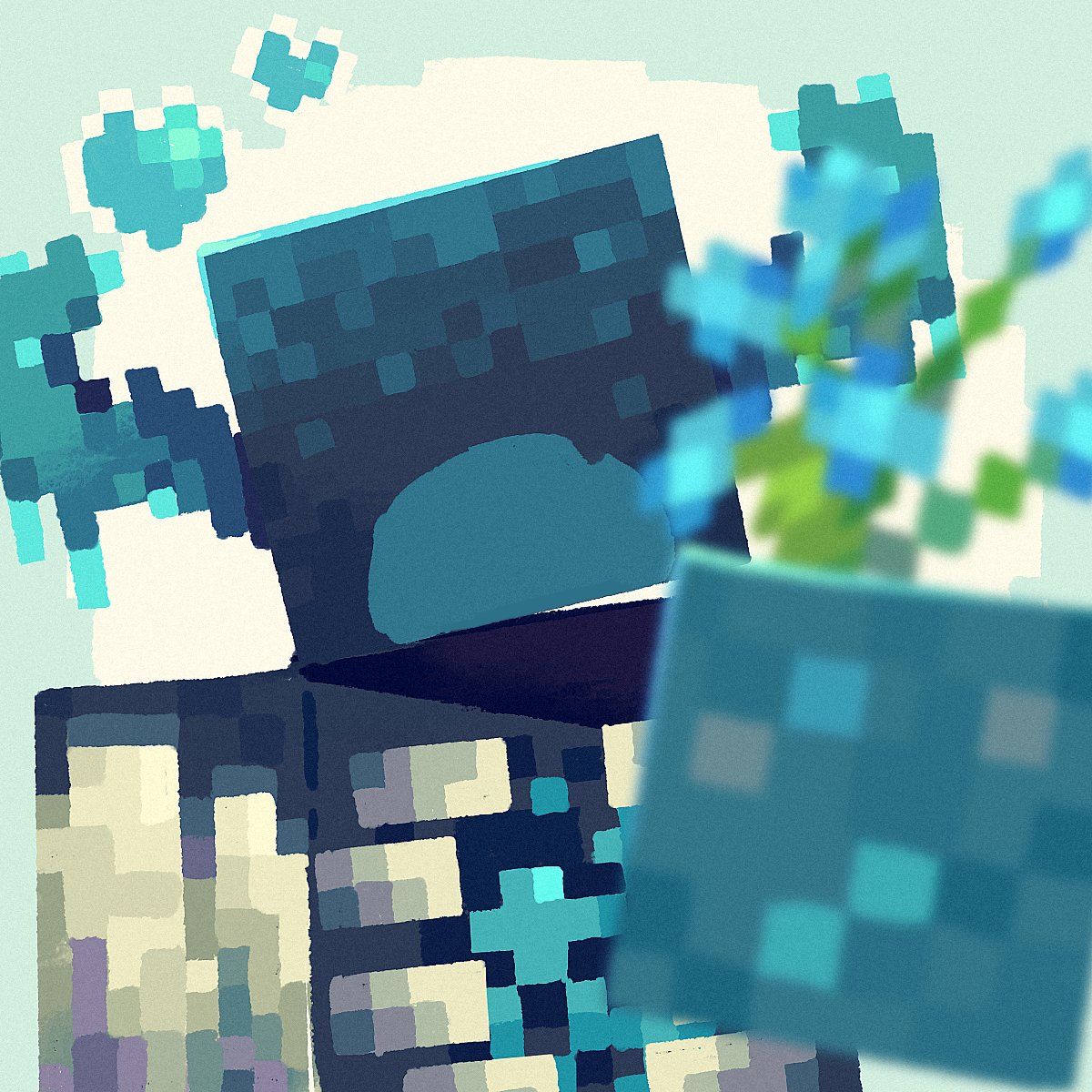 honggun666's tweet image. #minecraft #warden 情人节！