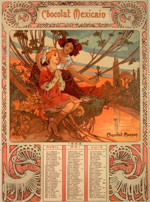 バレンタインデーにちなんでミュシャのチョコにまつわる作品をご紹介