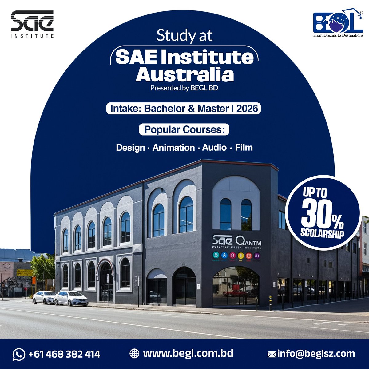 begl_bd's tweet photo. #StudyInAustralia #SAEInstitute #CreativeCareer #Animation #FilmStudy #DesignLife #BEGLBD https://t.co/xEFQgN0hcC