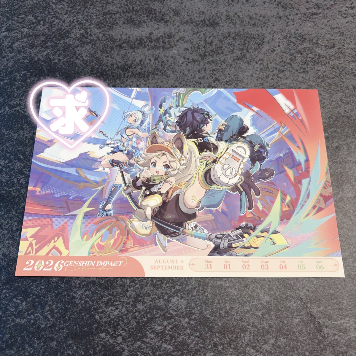 【譲渡 買取】 原神 卓上カレンダー 2026

求＜ ナタ 御三家（ムアラニ,カチーナ,キィニチ）

譲＜ 希望額＋送料

支払い方法は
PayPay（マネー）≫メルペイ≫銀行振込
にてご対応可能です。
⬇️続きます。