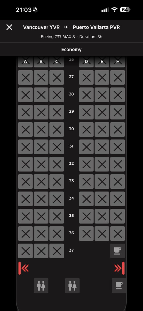 RyanVoutilainen's tweet image. I hear México is popular w/ Canadians this time of year…the plane for my #AC970 from YVR to PVR tmrw (Sat 14th) is completely full! 😳 
While I know flights are often overbooked, not sure I’ve seen it on this route.

#ShareYourTravels #AirTravel #AvGeek #Aviation #AviationNews