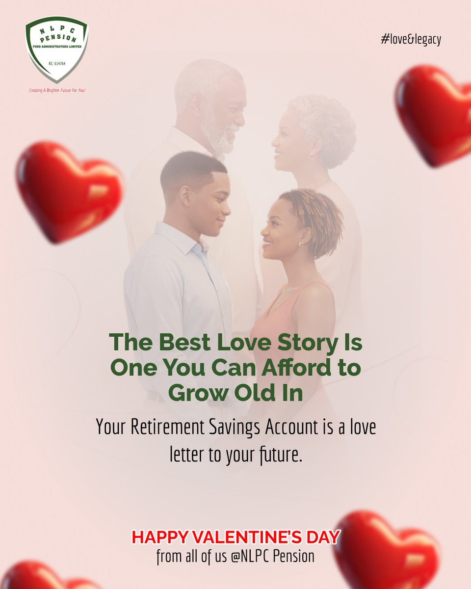 nlpcpfa's tweet photo. Happy Valentine's Day from all of us at NLPC Pension! Today, we celebrate the love that inspires us to build a brighter, more secure future. Your pension is your legacy of love – a promise kept for yourself and generations to come.
#HappyValentinesDay #LoveAndLegacy #NLPCpfa https://t.co/6e3QRTrTDK