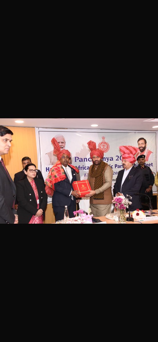 MMiguil's tweet photo. Represented the mission at “Panchjanane 2026” Haryana-Africa strategic partnership meet,13 February 2026 held at Rajhans hotel ,Faridabad ,Haryana. Inde . Meet presided by the honorable chief Minister of Haryana ,participation of African missions representatives in India. https://t.co/keWoeYPIqd