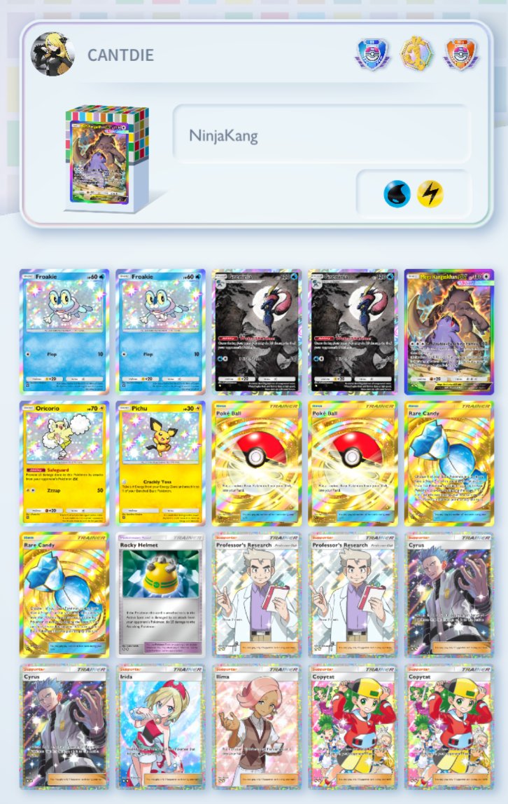another season - another masterball rank - sorry this one took me three days - ez mode - this is the only deck i have played since mega kang dropped - its surprisingly versatile - ez stall until kang - double cyrus is nuts - <3 #PokemonTCGPocket