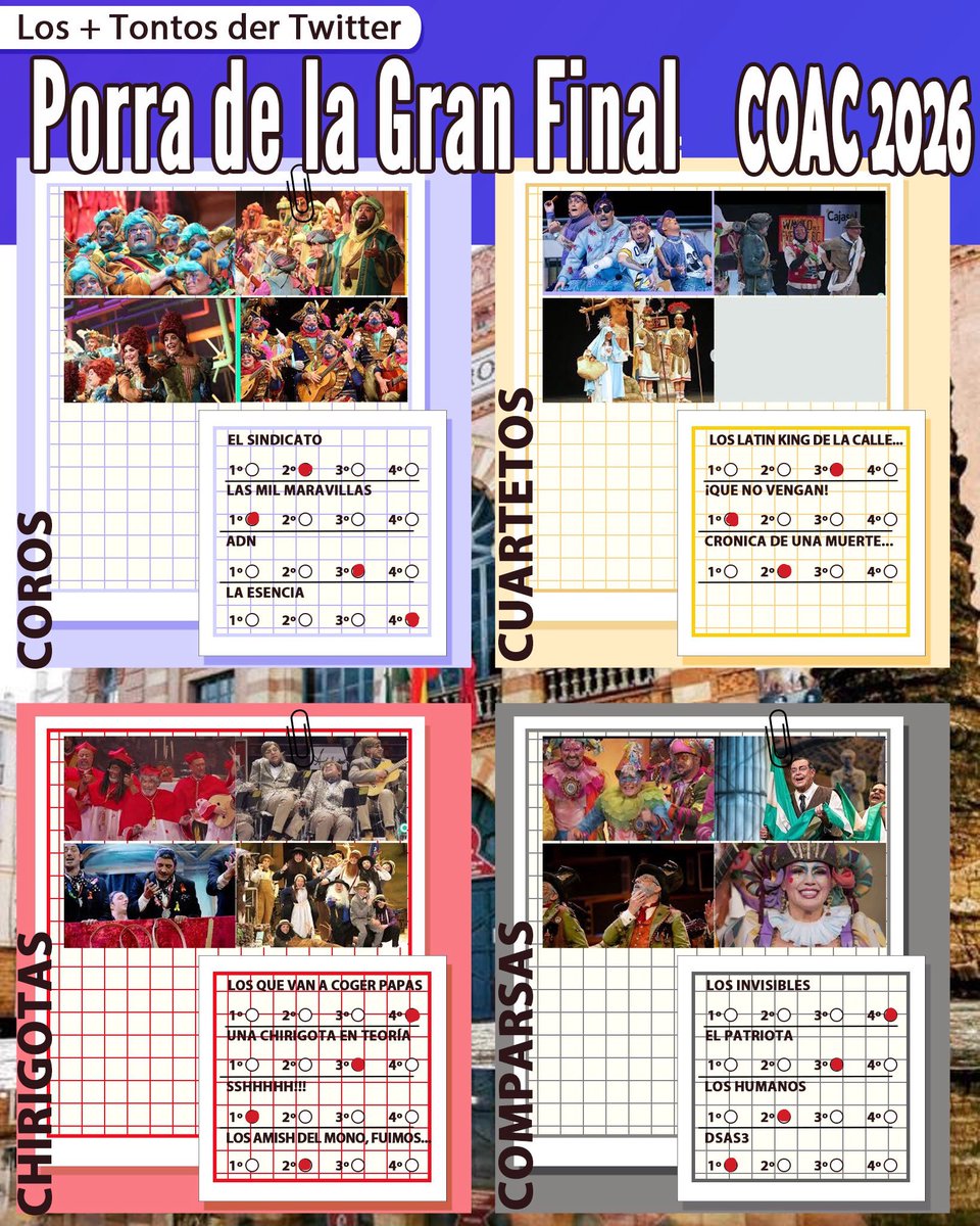 no va a pasar, pero lo dejo por aquí #COAC2026FINAL