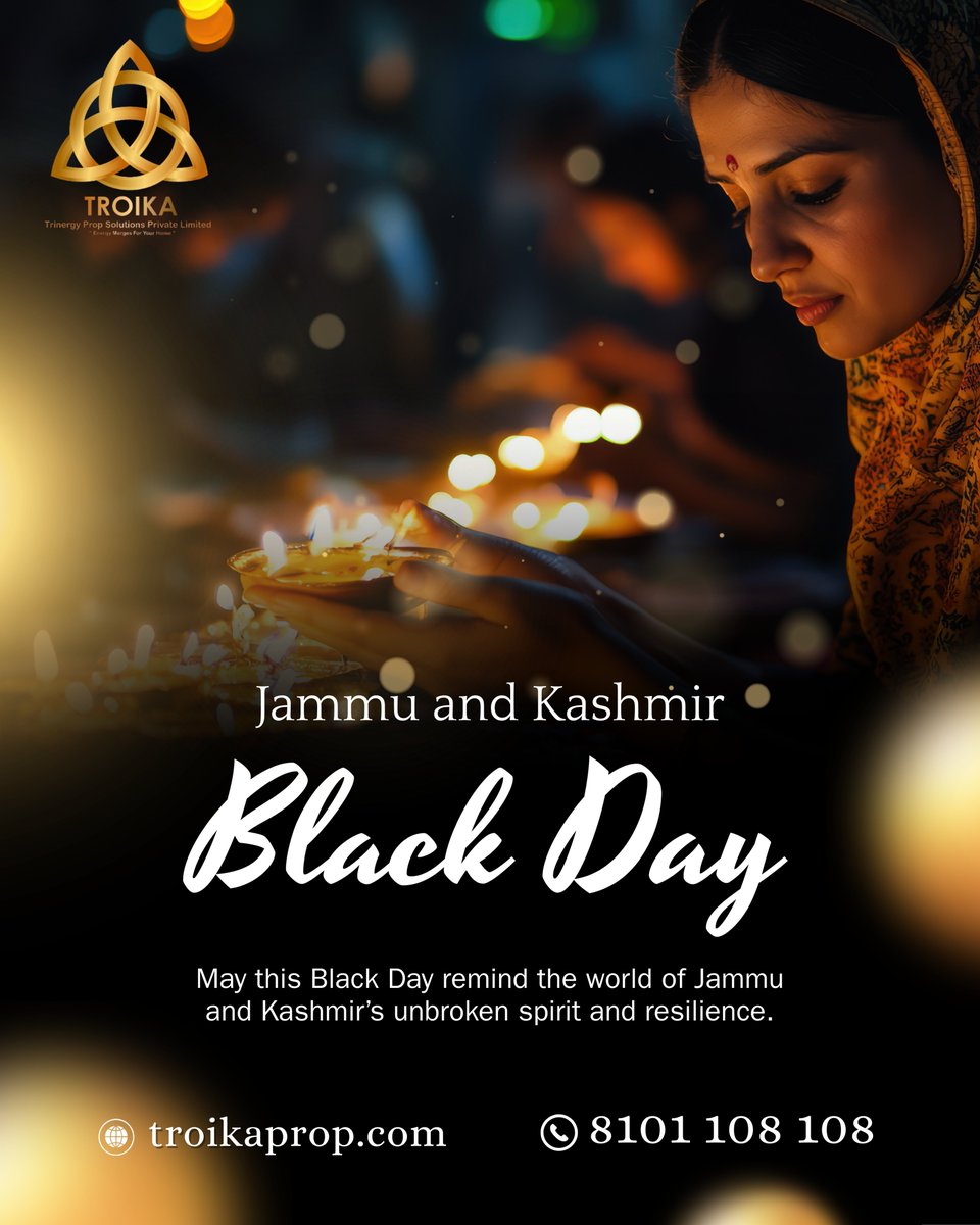 Troika_Lucknow's tweet photo. On this Black Day, we remember Jammu and Kashmir with heavy hearts. 

Contact Info - 8101 108 108 
https://t.co/gXFbROcz1z

#blackday #jammuandkashmir #pulwamaattack #neverforget #resilience #unity #tribute #india #troika https://t.co/fL34RTiXM3