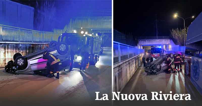 Grottammare, auto vola nel sottopassaggio di via Pertini: ferita una 59enne lanuovariviera.it/category/dal-t…