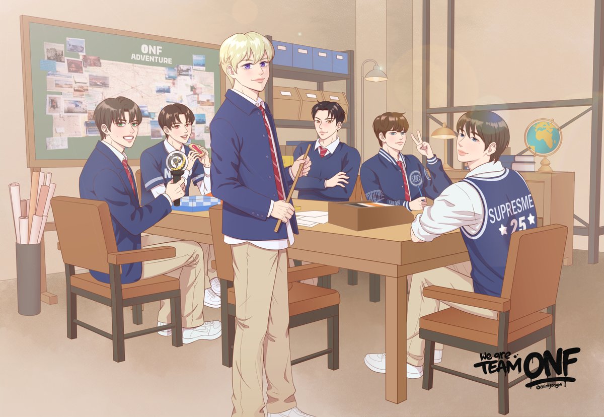 mimyong65's tweet image. 팀 온앤오프 레쓰고~! #ONF #fanart 즐거운 설날 연휴 보내세요!