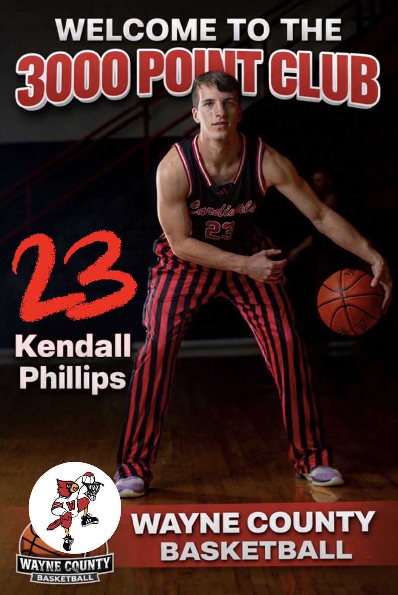 WCCardsHoops's tweet photo. Welcome to the 3000 Point Club! 🔥

Kendall Phillips has etched his name in Wayne County Basketball history again with 3,000 career points — a testament to his work ethic, consistency, and commitment to the program.

Proud of you, 23. The standard continues. ❤️🖤

#flycardsfly https://t.co/jJCRzcaPvL