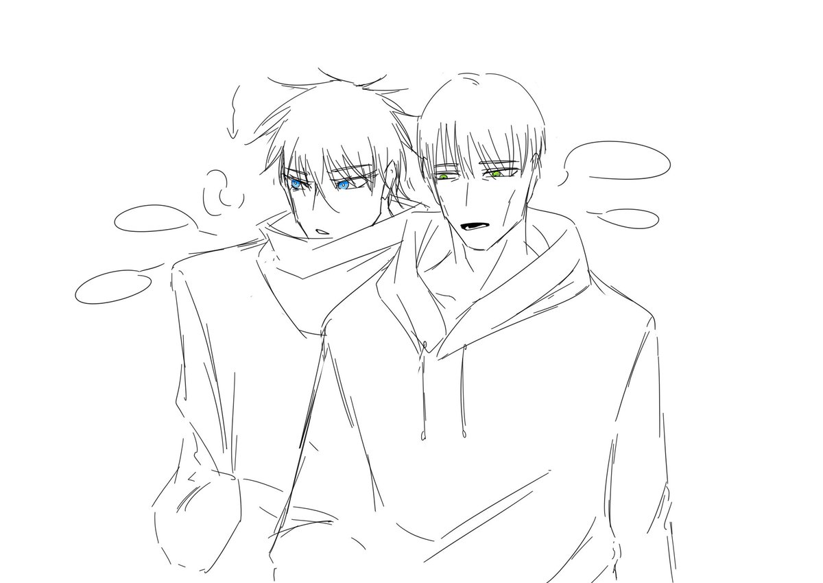 秋天，出门的五七
画完才发现为什么要让七海露那么大领口（真的不会冷吗）