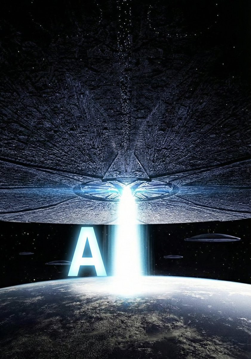 Moelsoud's tweet photo. We didn't need spaceships to conquer humanity. We just needed to automate it. The real invasion is artificial. https://t.co/oT2LgEMB3C