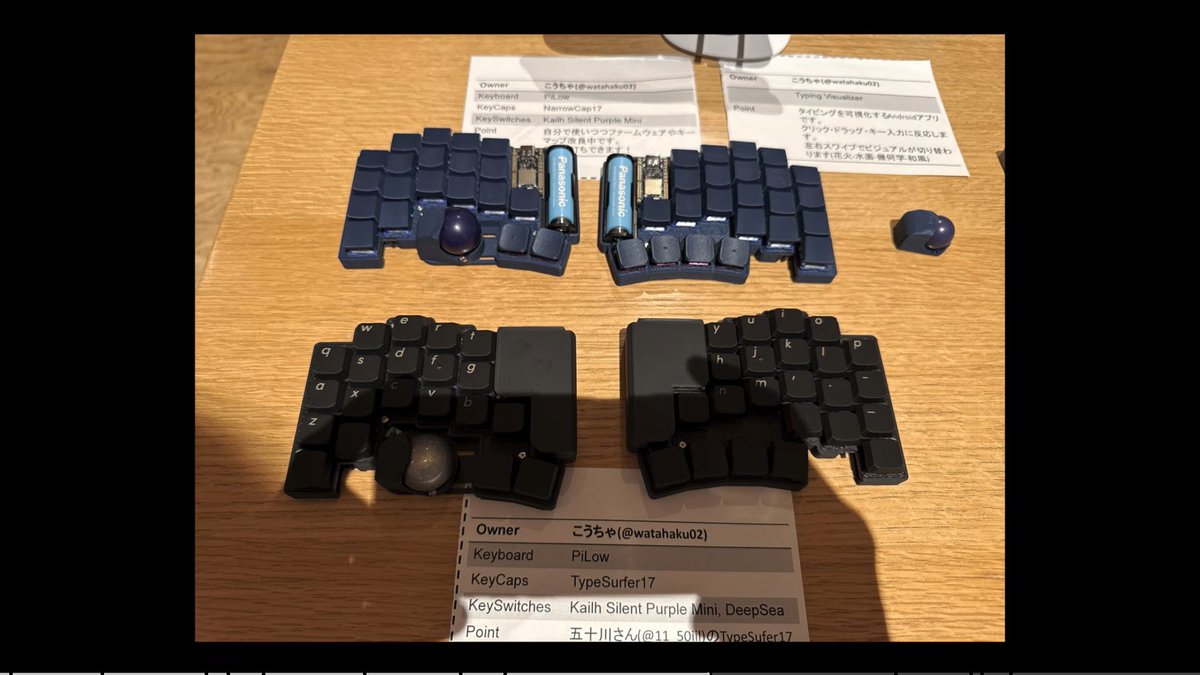 遅くなりましたが動画拝見しました。
取り上げていただきありがとうございます！！
キーボードについて色々と質問頂けて嬉しかったです、ありがとうございました🙇