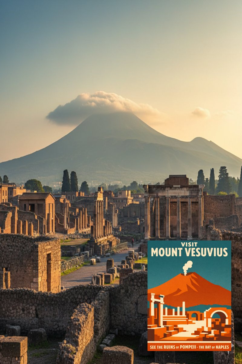 Globalcitytees's tweet image. “History 🚞 or adventure 🌋 — which would you choose?
Bring the magic of Mount Vesuvius home!”

#VesuviusArt #VolcanoLovers #RetroPoster #AdventureArt #TravelIllustration #HomeDecor #WallArt