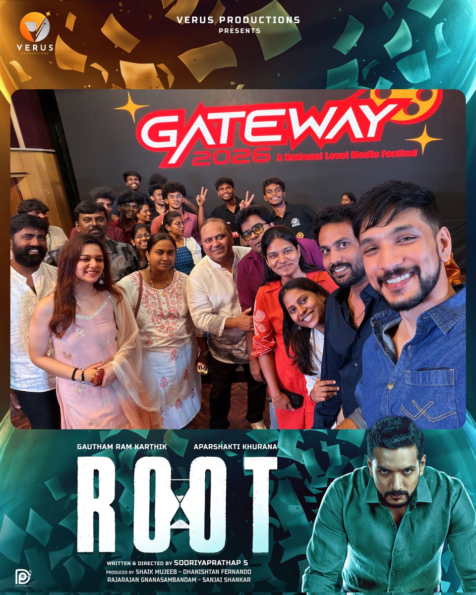 verusproduction's tweet photo. Team #Root Marks Its Presence at Gateway 2026 Media Festival ❤️‍🔥
It’s Proud, being a part of Gateway, the National-Level Media Festival #annauniversity chennai. Organized by the @sms_ceg, Department of Media Sciences, Anna University. With nearly two decades of rich history, https://t.co/AiHVTiFA4d