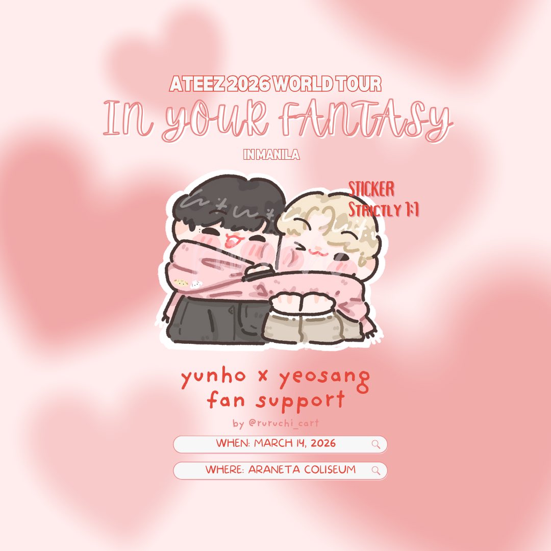 — #InYourFantasy_MNL fan support by ruruchi_cart 

ꔛ see you then ♡
ꔛ limited qty only
ꔛ exact time and loc: tba

art by: #cmsby270 🙇🏻‍♀️

#ATEEZ #에이티즈