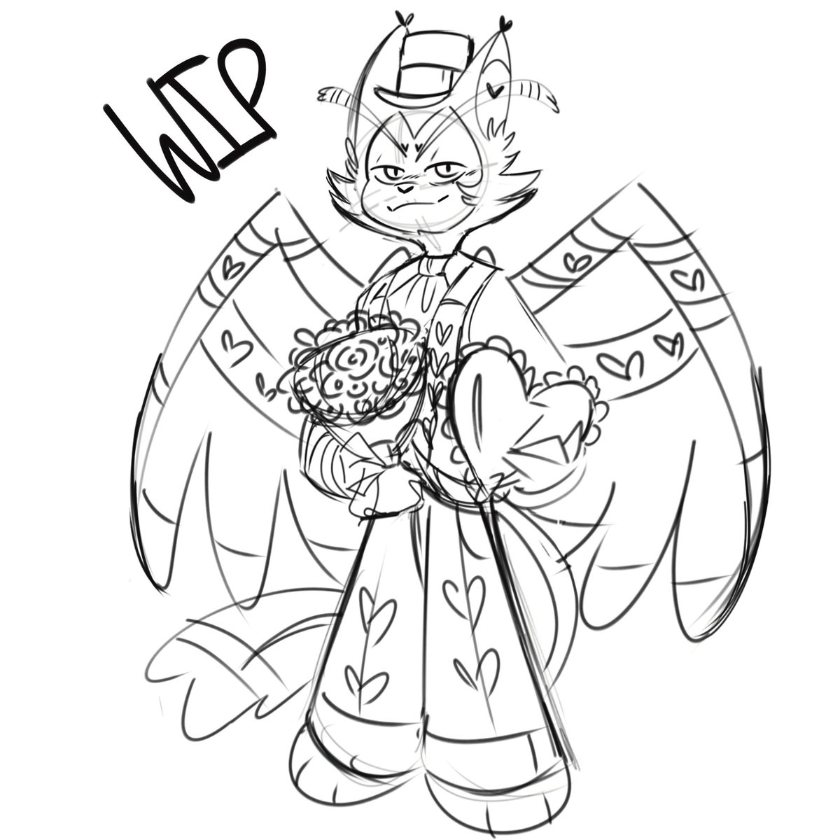 What if I added this as an extra surprise item for my Valentines drop today? 
.
.
#huskerdust #husk #angeldust #WIP #hazbinhotel