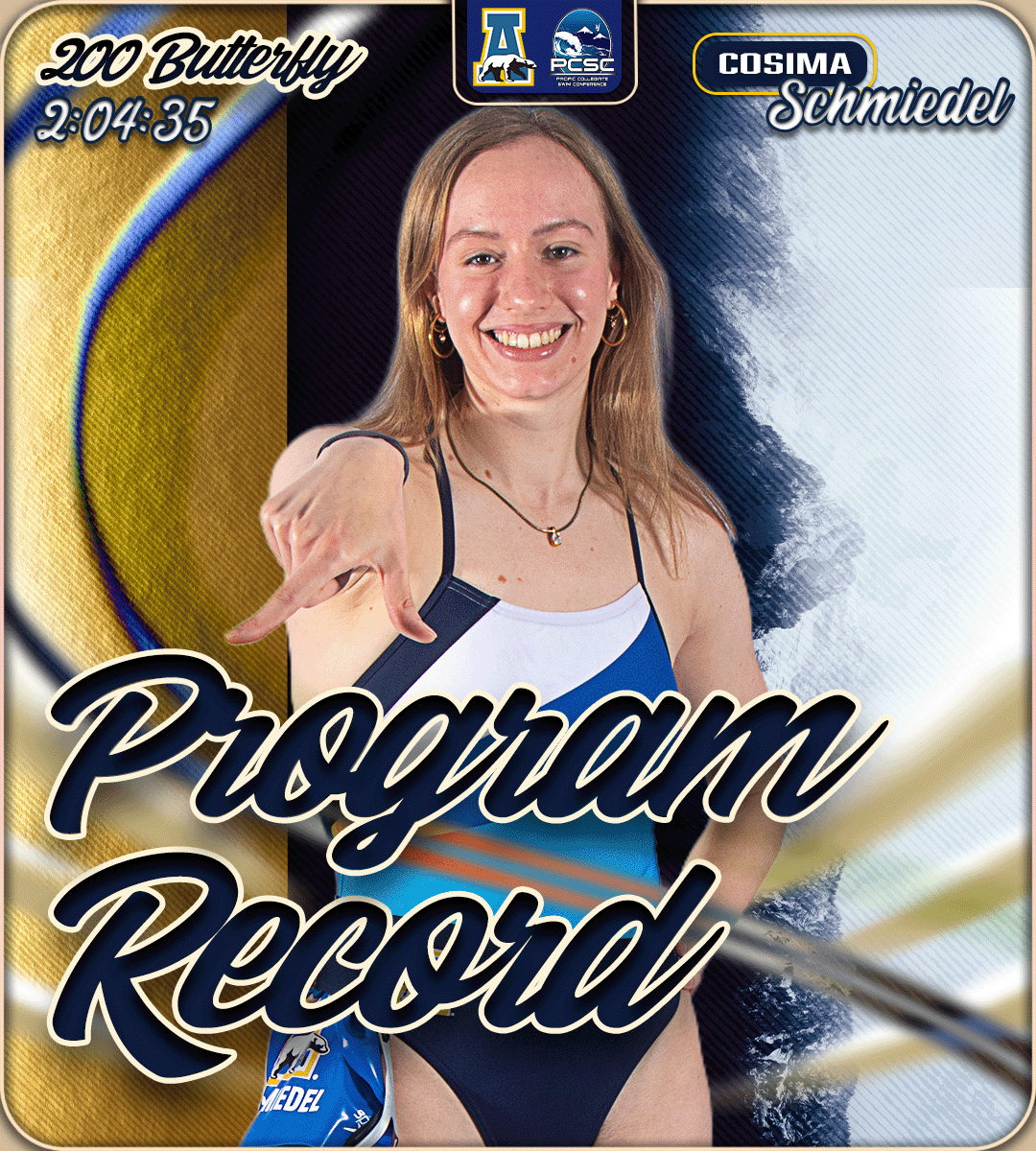 Record Breaker‼️

Cosima Schmiedel followed up her program-best swim in the 200-yard butterfly this morning by setting a new program record in the finals!

#NanookNation