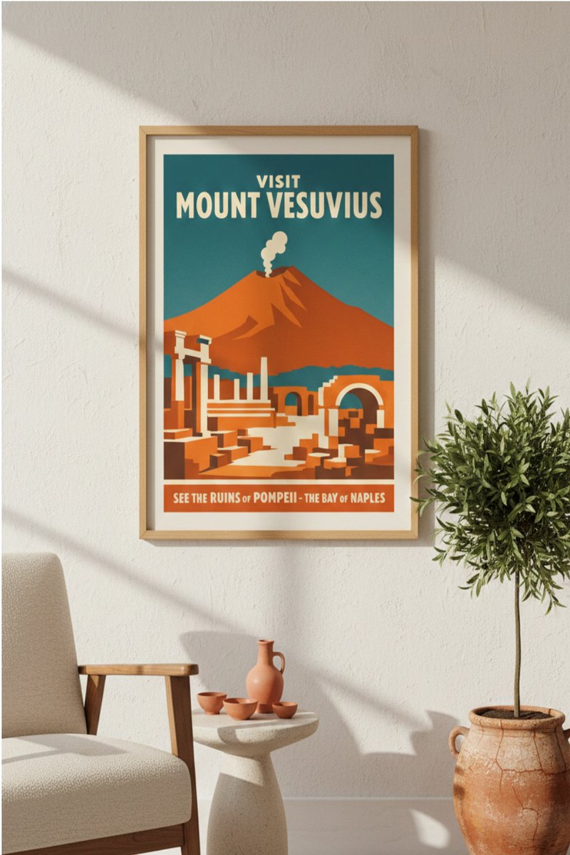 Globalcitytees's tweet image. “History 🚞 or adventure 🌋 — which would you choose?
Bring the magic of Mount Vesuvius home!”

#VesuviusArt #VolcanoLovers #RetroPoster #AdventureArt #TravelIllustration #HomeDecor #WallArt