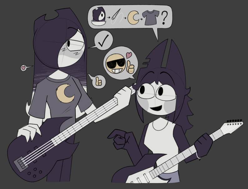 die_mad_polo's tweet photo. new fpe oc :3
her name is vixen, the bass player and the sewist of the group.
always stitching thing together and making and putting patches on shirts, hats, backpacks, etc.
#FPE #fpeOC #fundamentalpapereducation https://t.co/j3mwyiLQWc