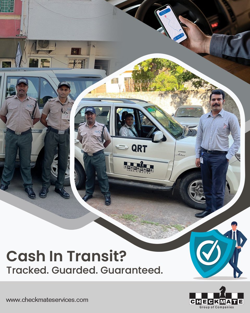 When money moves, risk moves too. 💸 

Checkmate’s cash logistics = secure couriers, armored vehicles, GPS tracking &amp; vaulting. Minimize risk. Maximize trust.

#CashLogistics #SecureTransport #RiskManagement #ArmoredSecurity #BusinessTrust #FinancialSafety #CheckmateSolutions
