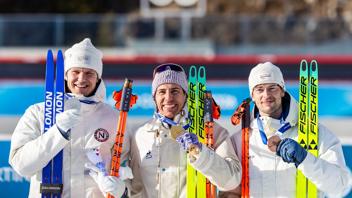 CGTNSportsScene's tweet photo. 😍❄️🇮🇹 #MilanoCortinaOlympics2026
💪⛷️Biathlon men's 10km sprint
🇫🇷🥇Quentin Fillon Maillet 22:53.1
🇳🇴🥈Vetle Sjaastad Christiansen 23:06.8
🇳🇴🥉Sturla Holm Laegreid 23:09.0
#WinterOlympics #QuentinFillonMaillet #VetleSjaastadChristiansen #SturlaHolmLaegreid https://t.co/ZlDjNEWrFQ