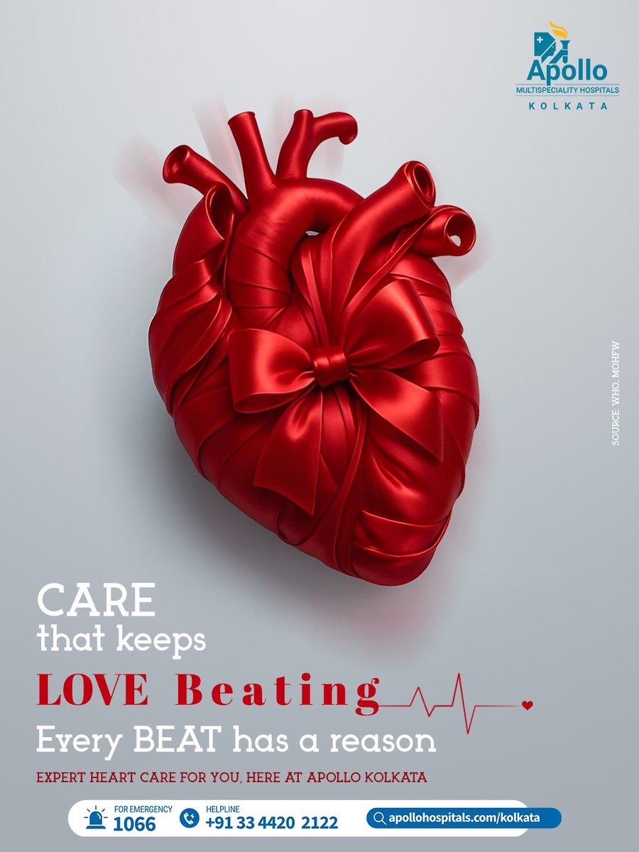 apollo_kolkata's tweet photo. Your heart works quietly for you every day. Give it the care it deserves before it asks.
Because the people you love need your heart too. ❤️
#HealthyHeart #LoveYourHeart #HeartHealthAwareness #ApolloCare #ApolloMultispecialityHospitals https://t.co/SaUJnuFcGl