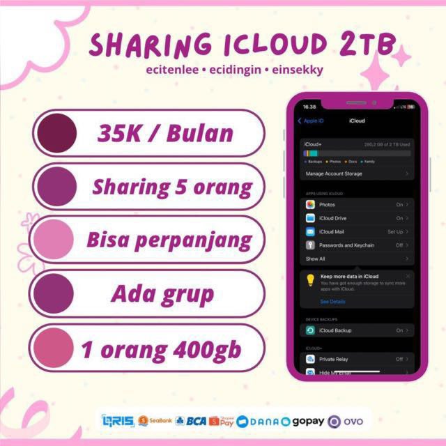 eci • jual icloud sharing, fh canva capcut netflix tweet media