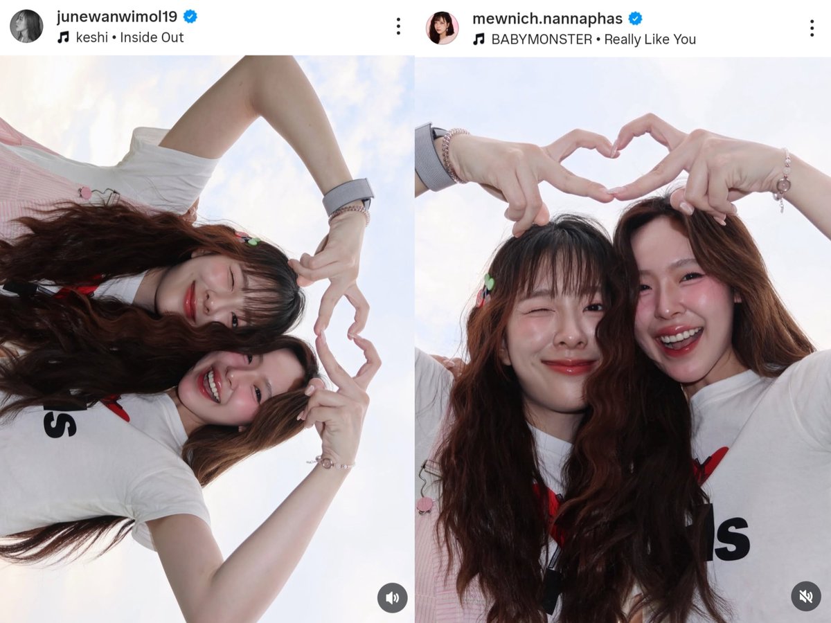 Love the fact that they love the same photo
but they use different ways to present it

Just what they said in the past interviews:
Although they may have different methodologies, they will compromise with each other to reach the same goal 🩷💜

#JuneMewnich #จูนมิวนิค