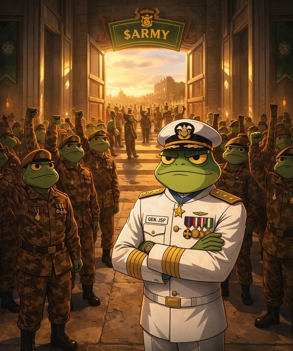 <a href="/mrpunkdoteth/">Mrpunk.eth</a> Not yet.. We're building it. $ARMY doesn't rush-It accumulates wins🐸🪖 5months of consistency, discipline and loyalty🫡