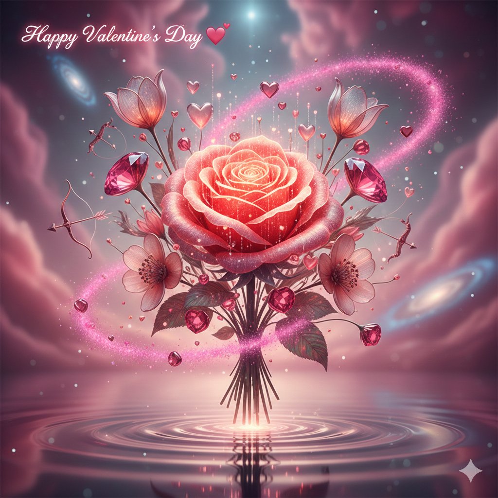 <a href="/MEXCOceania/">MEXC Oceania</a> Happy Valentine's Day! Sending you this digital bouquet, filled with all the love and magic I could gather. May your day be as beautiful and radiant as these glowing blooms.

#ValentinesDay #Giveaway