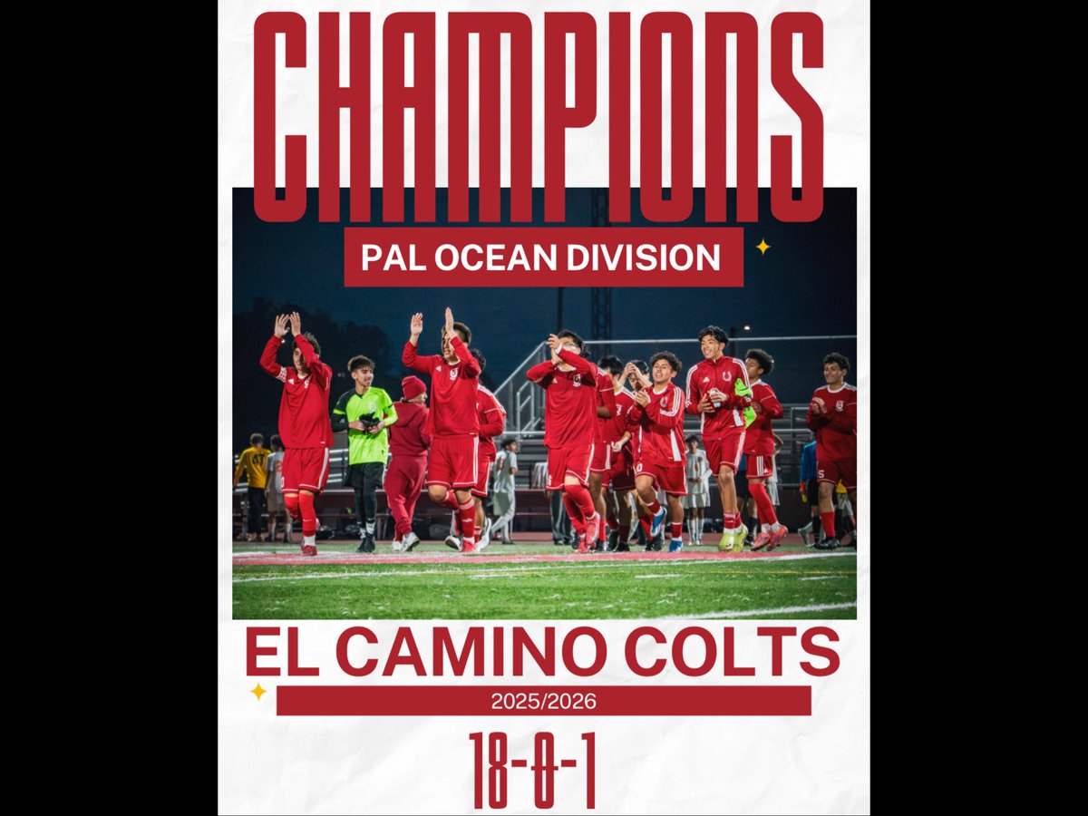 ECColtsoccer's tweet photo. So Proud of the Boys!!! 18-0-1 What a RUN!! Back to Back to Back Division Champs!! #ColtPride More work to be done CCS Playoffs start Saturday 2/21! @eTeamSponsor @John4SSFUSD @Prep2PrepSports @SSFUSD https://t.co/kwYrTzmD3M