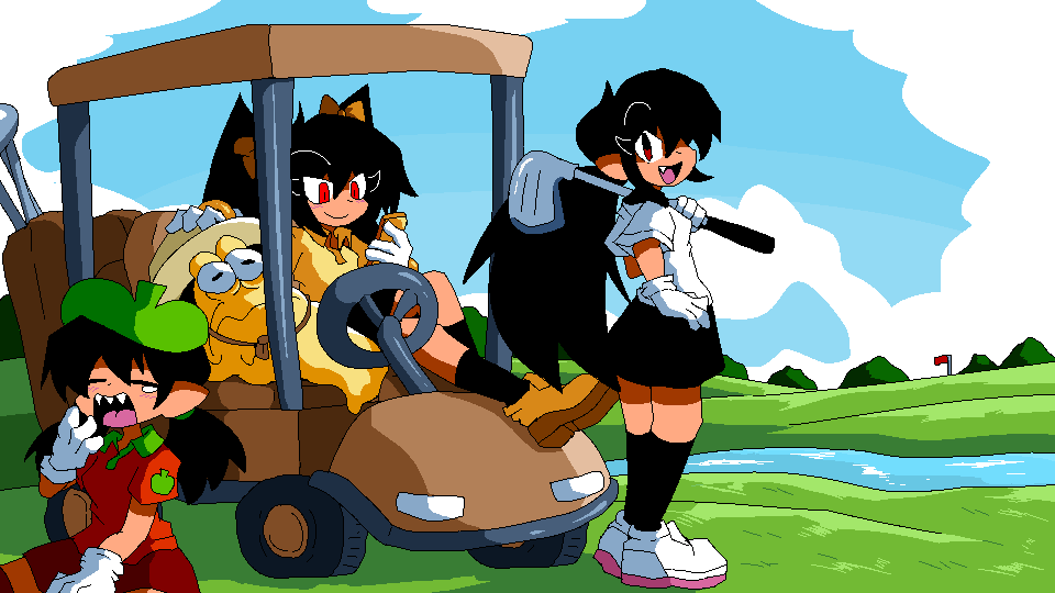 I didn't have time to draw a Valentine’s Day artwork,
so instead, here’s a sneak peek at the GOLF title card!
#noodlemod_artwork