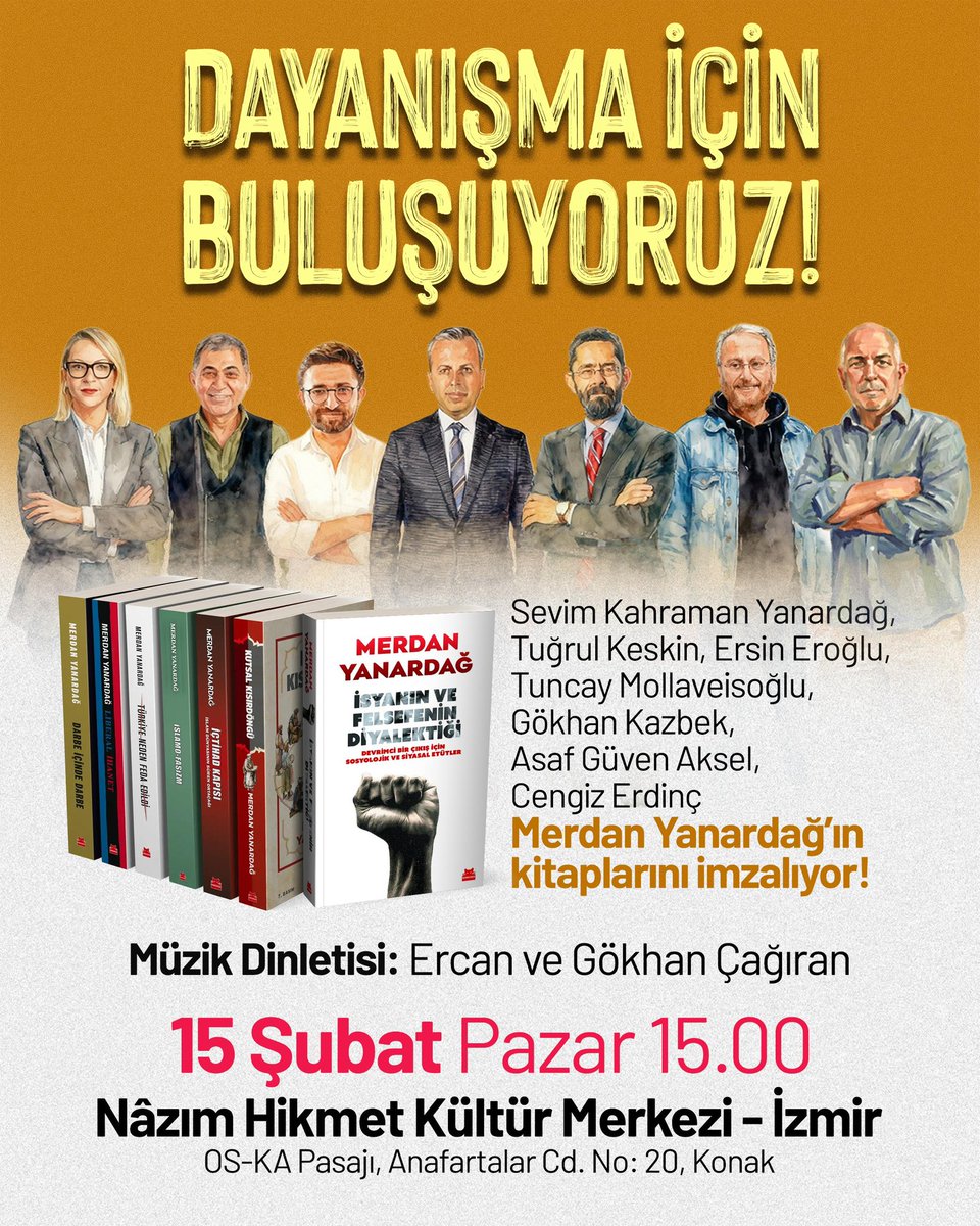 📌Boyun eğmeyen gazeteci Merdan Yanardağ için bir araya geliyoruz!

Basını susturmaya, emekçiden ve halktan yana haber yapmayı cezalandırmaya çalışan AKP, dostumuz Merdan Yanardağ’ı gözdağı vermek amacıyla tutuklu yargılıyor. Biz de bu hukuksuz tutukluluğa karşı dayanışmayı