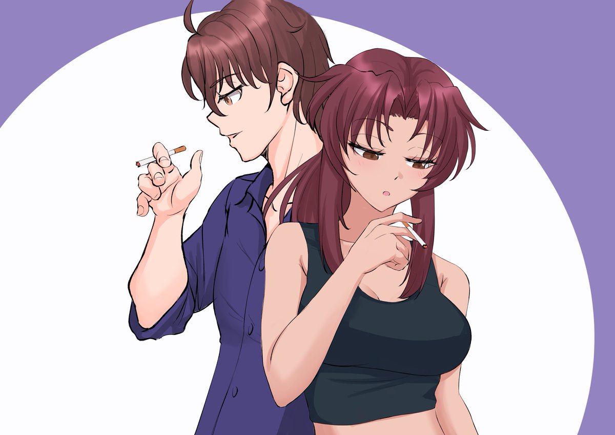 RenVirRAM's tweet photo. Hari ini hari Valentine yak? Kalau gitu hepi Valentine lur, aku mau nyebat dulu bareng mba Revy (Black Lagoon) ππ¬
.
.
.
*OHOK OHOK OHOK ( ga penah nyebat π)
#RenVirRAM #RenVArt #ValentinesDay https://t.co/3vqP6jZWiU