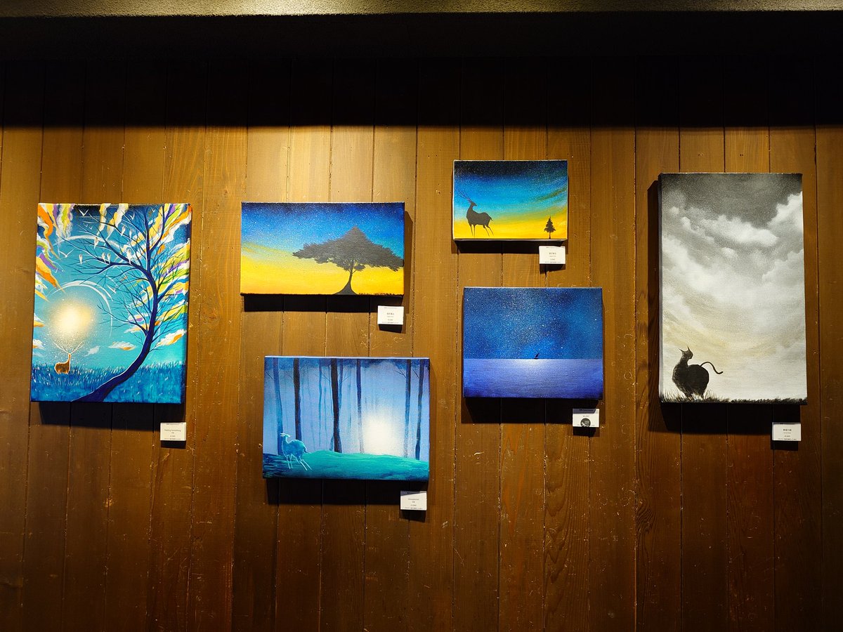 最終日にスプレーアートのあき@aki_spraypaintさんの個展にクロス