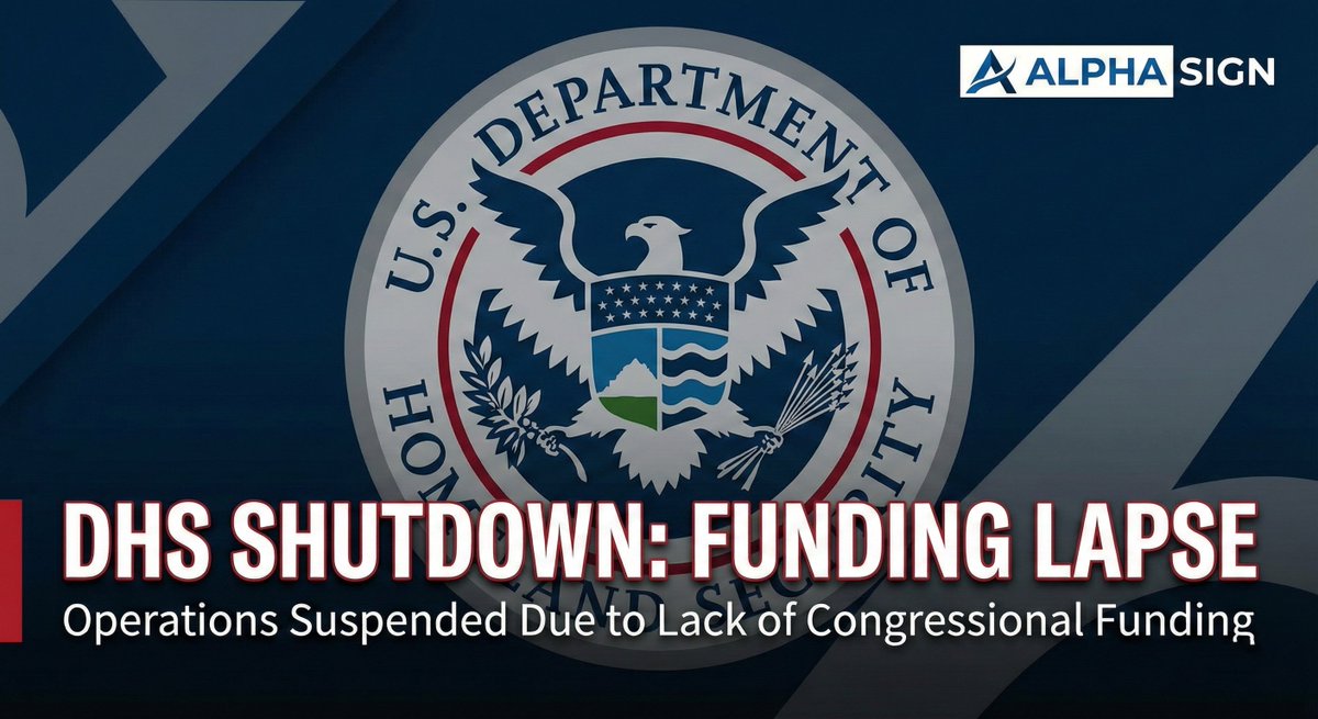 AlphaSigns5's tweet image. 🏛️ CAPITOL UPDATE: Funding Lapse for DHS

A standalone funding bill for the Department of Homeland Security failed to pass the Senate, triggering a partial shutdown this morning.

The Core Dispute:Negotiations collapsed over demands for stricter oversight on ICE enforcement…