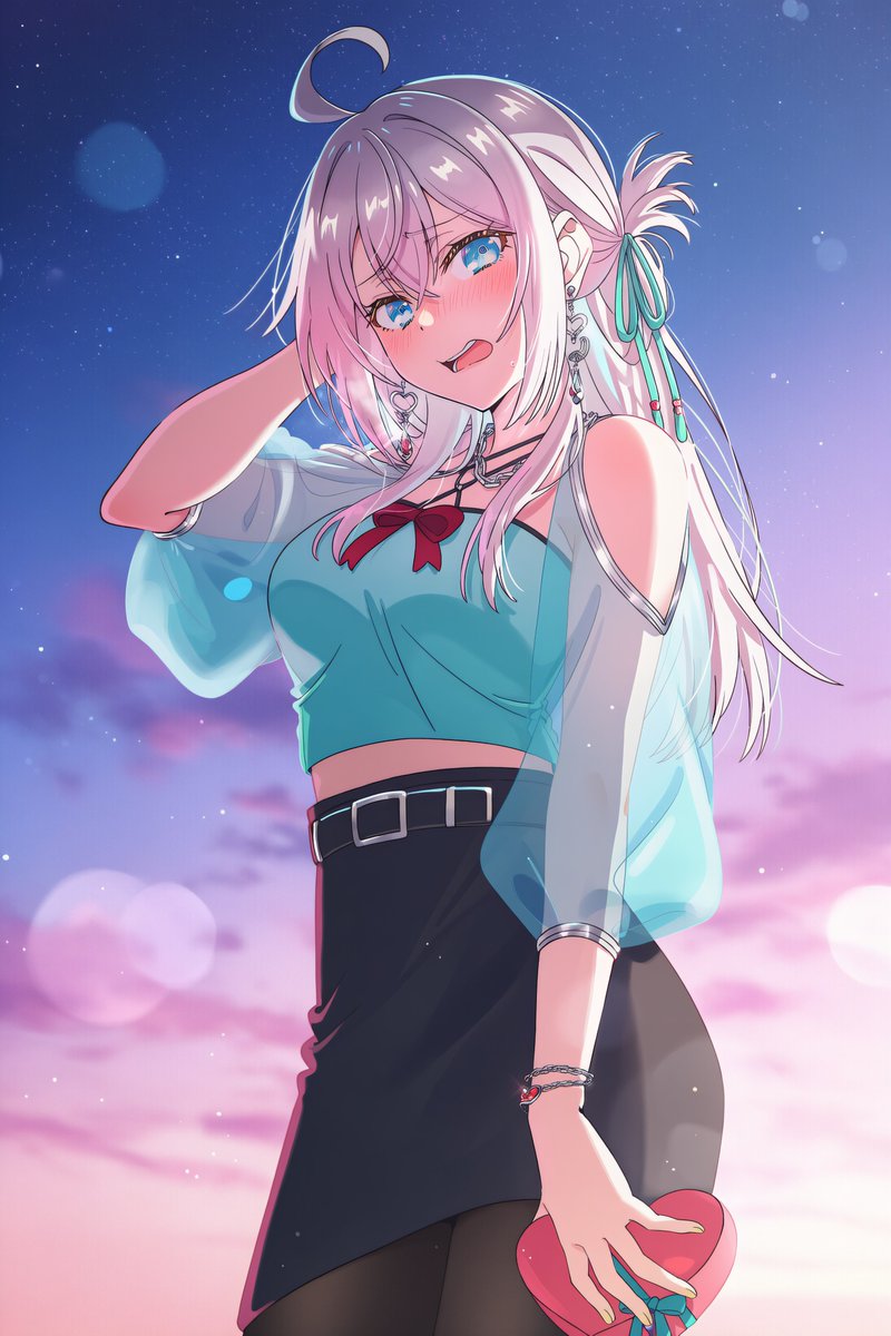 Naushika_Ai's tweet photo. This Alya 💝🫶gives you chocolates even though she's really embarrassed, I wish this day would never end! 🍫🌅🥰 #バレンタイン #HappyValentine #Roshidere #ロシデレ https://t.co/cvPwSWPqU5