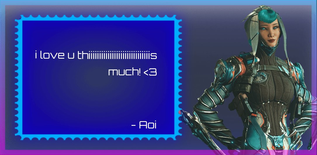 chispoman's tweet photo. Aoi is the best girl In Warframe 

....what are you doing here Lyon?
#Warframe https://t.co/ukaPXnDtS9