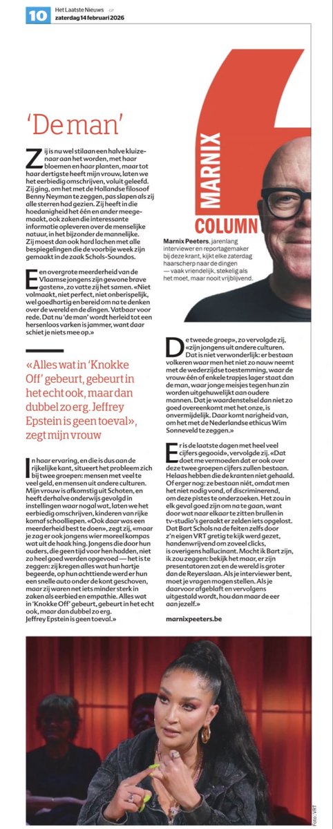 Gelukkig is er nog <a href="/peetersmarnix/">Marnix Peeters</a> …of zijn vrouw deze keer