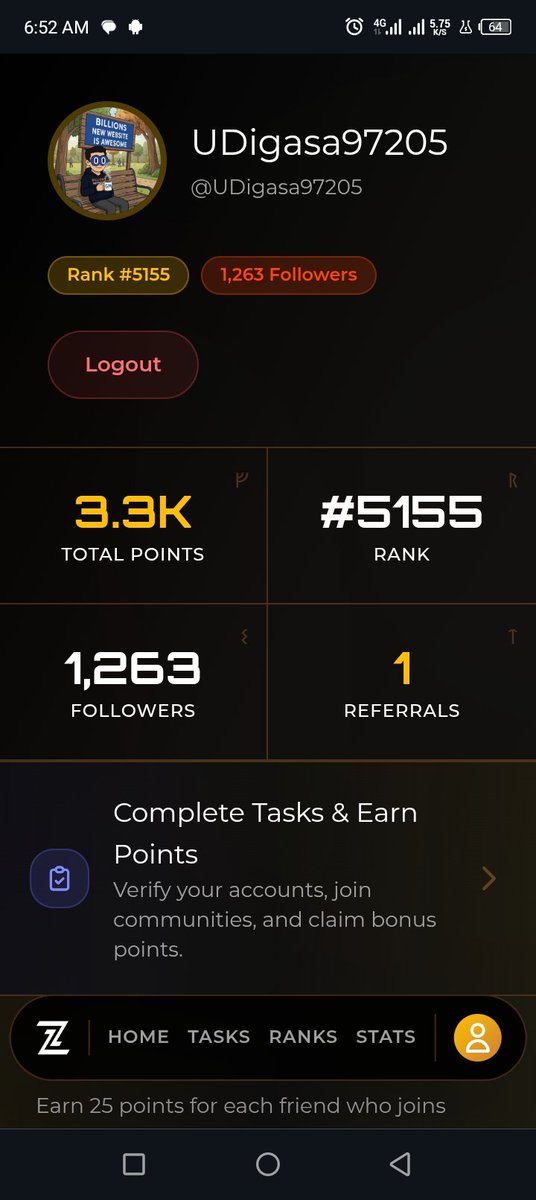 GM CT  | $ZET
Only 2 days left until the airdrop 
I’ve finally crossed 3K+ points,now it’s time to push harder and support each other till the end 💪
Engagement rewards:
👍 1 Like = 10 points
🔁 1 Retweet = 20 points
💬 1 Comment = 30 points
Let's remain active
$ZET | <a href="/Zetarium_/">Zetarium</a>