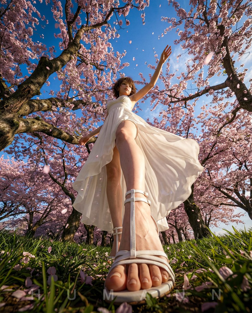 Falling Petals (Worm's Eye View) 🌸 
#FantasyArt #NanoBananaPro #Photoshop