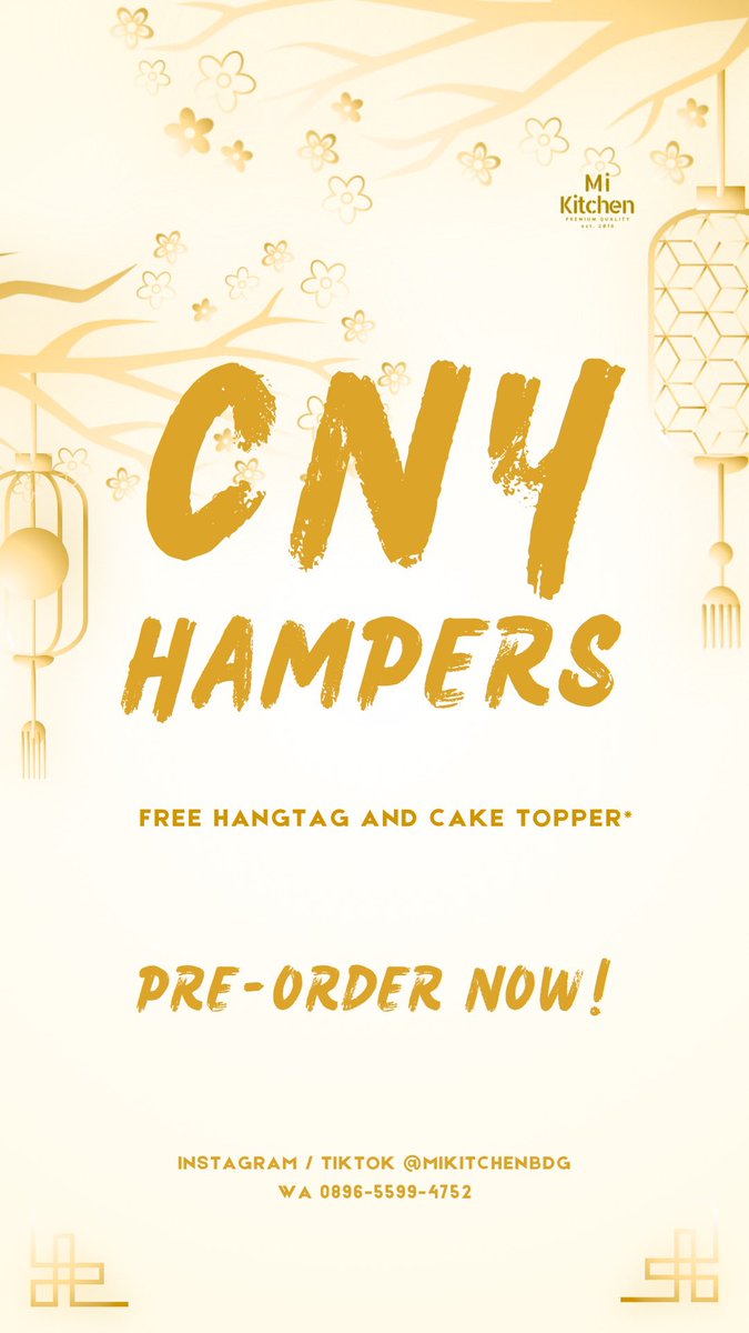 MiKitchenBDG's tweet photo. 🐴🎊🧧CNY HAMPERS 🧧🎊🐴

⁣⁣⁣⁣⁣⁣⁣⁣⁣⁣⚠️ Pengiriman min. 3 alamat menggunakan FF Express start from Rp.11.000/alamat

⚠️ LUAR KOTA dikirim menggunakan PAXEL sameday⁣⁣⁣⁣⁣⁣⁣
1 alamat max 3 dus kue full size (total 5kg)

✨CNY PROMO✨ 👉🏻 Free Packing Kardus https://t.co/6jBKSulo8m