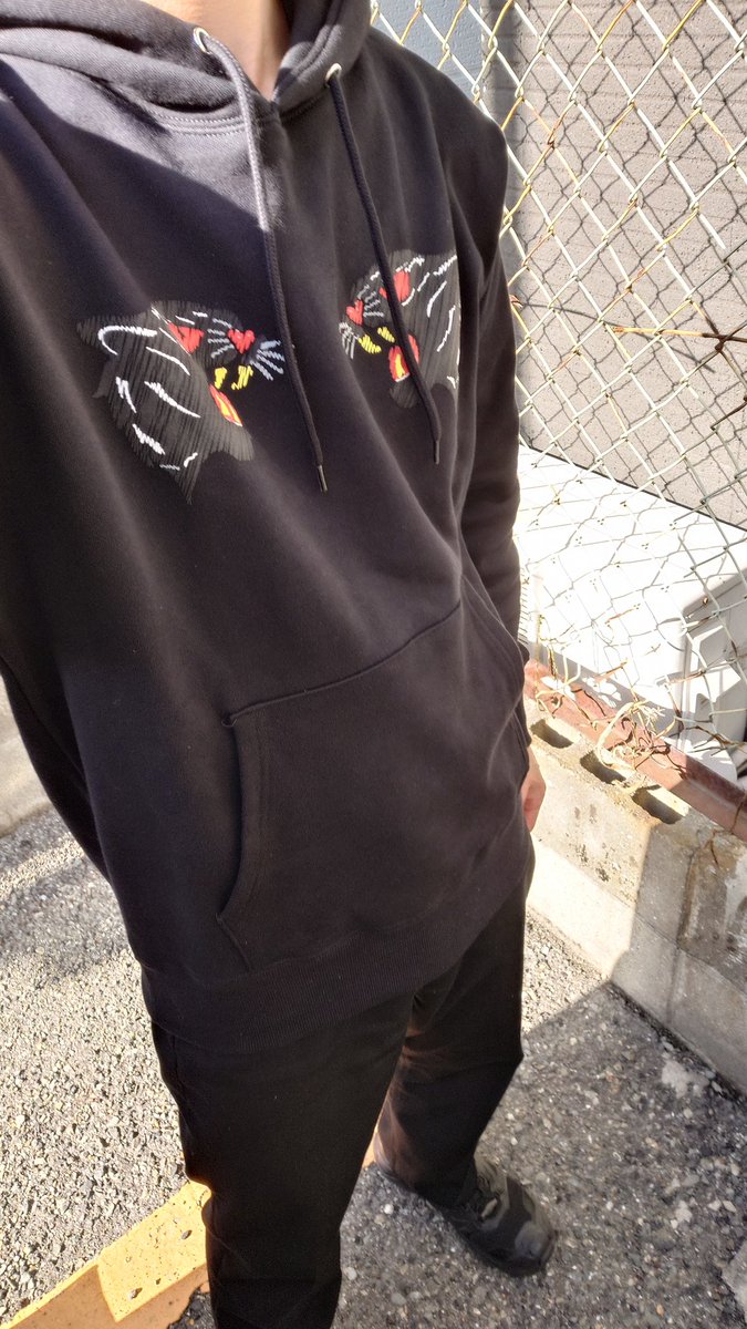 このパーカー、170センチまでのメンズでジャストフィットで着たいならM